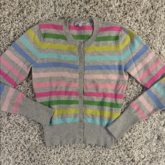 Vince Multicolor Striped cashmere Cardigan size S